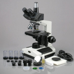 AmScope T390C-DKO-2MBI3 T390 Premium Darkfield Trinocular Compound Microscope 40X-2500X w/ 20W Halogen, Oil Condenser, 2MP Back-Lit USB 3.0 Camera and 3D Mechanical Stage (2)