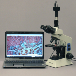 AmScope T580B-3M3 Biological Research Grade Simul-Focal Trinocular Compound Microscope 40X-2000X Magnification w/ 20W Halogen, 3D Mechanical Stage and 3MP USB 3.0 C-mount Camera (9)