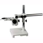 AmScope SAW White Single Arm Boom Stand for Stereo Microscopes - Steel Arm, Tube Mount , 76mm Focus Block (0)