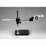 AmScope BSS-120B-FR Single Arm Boom Stand for Stereo Microscopes - Aluminum Arm, Pin Mount, 76mm Focus Block (1)