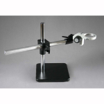 AmScope BSS-120B-FR Single Arm Boom Stand for Stereo Microscopes - Aluminum Arm, Pin Mount, 76mm Focus Block (2)