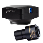 AmScope IN300TC-8M IN300 Series Inverted Phase-Contrast Biological Trinocular Compound Microscope 40X-1000X Magnification w/ 30W Halogen and 8MP USB 2.0 C-mount Camera (4)