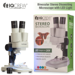 AmScope SE100-LED IQCrew Kid's SE100 Series Portable Battery-Powered Stereo Microscope 20X Magnification w/ LED Light (1)