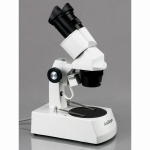 AmScope SE306-A-E SE306 Series Compact Multi-Lens Binocular Stereo Microscope 20X-40X w/ Reverse Angled Head, Metal Track Stand,Lighting, 1MP Camera (2)