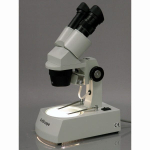 AmScope SE306-A-E SE306 Series Compact Multi-Lens Binocular Stereo Microscope 20X-40X w/ Reverse Angled Head, Metal Track Stand,Lighting, 1MP Camera (3)