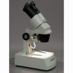 AmScope SE306-A-E SE306 Series Compact Multi-Lens Binocular Stereo Microscope 20X-40X w/ Reverse Angled Head, Metal Track Stand,Lighting, 1MP Camera (4)