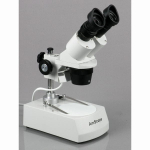 AmScope SE305R-PZ-MT SE305 Series Compact Multi-Lens Binocular Stereo Microscope 10X-60X w/ Angled Head, Metal Pillar Stand, Top, Bottom Lighting (1)