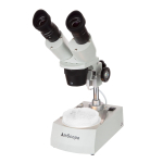 AmScope SE306R-PZ Compact Multi-Lens Stereo Microscope 20X-80X Magnification w/ Angled Head, Metal Pillar Stand, Top & Bottom Halogen Lighting (6)