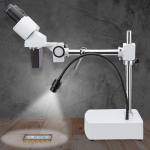 AmScope SE400-Z SE400 Series Compact Fixed-Lens Boom-Arm Stereo Microscope 10X-20X Magnification w/ Gooseneck LED Light (6)