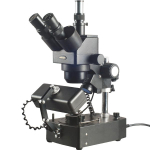 AmScope SH-2TY-SL-DK SH-2 Series Jewelry Gem Trinocular Stereo Microscope 10X-60X Magnification on Pillar Stand with Three Lights (0)