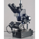 AmScope SH-2TY-SL-DK SH-2 Series Jewelry Gem Trinocular Stereo Microscope 10X-60X Magnification on Pillar Stand with Three Lights (3)