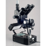 AmScope SH-2TY-SL-DK SH-2 Series Jewelry Gem Trinocular Stereo Microscope 10X-60X Magnification on Pillar Stand with Three Lights (2)