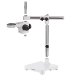 AmScope SAW White Single Arm Boom Stand for Stereo Microscopes - Steel Arm, Tube Mount , 76mm Focus Block (1)