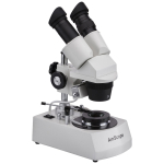 AmScope SE306-PY-DK SE306 Series Compact Jeweler's Binocular Stereo Microscope 20X-60X w/ Reverse Angled Head, Metal Pillar Stand, Lighting (1)