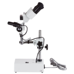 AmScope SE410Z-LED 10X & 20X Widefield Stereo Microscope w/ Boom Arm Stand and LED Incident Light (1)