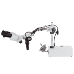 AmScope SE410Z-LED 10X & 20X Widefield Stereo Microscope w/ Boom Arm Stand and LED Incident Light (2)