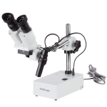 AmScope SE410Z-LED 10X & 20X Widefield Stereo Microscope w/ Boom Arm Stand and LED Incident Light (0)