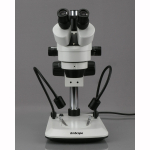 AmScope SM-1TG-V331 SM-1T Series Trinocular Stereo Microscope 7X-45X Magnification w/ Built In Dual LED Gooseneck (2)