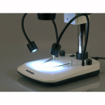 AmScope SM-1TG-V331 SM-1T Series Trinocular Stereo Microscope 7X-45X Magnification w/ Built In Dual LED Gooseneck (3)