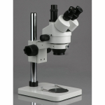 AmScope SM-1TSL-64S-V331 SM-1 Series Zoom Trinocular Stereo Microscope 7X-45X Magnification on Pillar Stand w/ 14" Pillar Stand, 64 LED Ring Light (3)