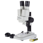 AmScope SE100-LED IQCrew Kid's SE100 Series Portable Battery-Powered Stereo Microscope 20X Magnification w/ LED Light (4)