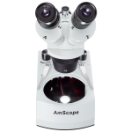 AmScope SE305R-PX-LED-E SE305 Series Compact Multi-Lens Binocular Stereo Microscope 5X-30X w/ Angled Head, Metal Stand, LED Lighting, 1MP Camera (2)