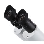 AmScope SE306R-PZ Compact Multi-Lens Stereo Microscope 20X-80X Magnification w/ Angled Head, Metal Pillar Stand, Top & Bottom Halogen Lighting (4)