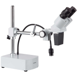 AmScope SE400-Z SE400 Series Compact Fixed-Lens Boom-Arm Stereo Microscope 10X-20X Magnification w/ Gooseneck LED Light (1)