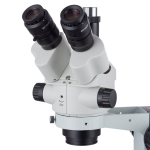 AmScope SM-4NTP-FOR-M 7X-45X Trinocular Simul-Focal Lockable Stereo Zoom Microscope w/150W Halogen Ring Light and 1.3MP USB 2.0 C-mount Camera on Double Arm Boom Stand (3)