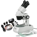 AmScope SE305-AZ-MT SE305 Series Binocular Stereo Microscope 10x-20x-30x-60x Magnification on Pillar Stand w/ 1.3MP USB Camera (0)