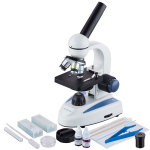 AmScope M158C-SP14 M158 Series Student Cordless Monocular Compound Microscope 40X-1000X Magnification with Top and Bottom Lights and Slide Preparation Kit (0)