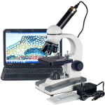 AmScope M148B-E M148 Series Biological Science Student Monocular Compound Microscope 40X-800X Magnification with USB Digital Camera (0)