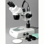 AmScope SW-2B24 SW-2 Series Super Widefield Binocular Stereo Microscope 20X-40X Magnification on Pillar Stand w/ Top, Bottom Lights (2)