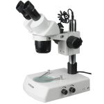 AmScope SW-2B13 SW-2 Series Super Widefield Binocular Stereo Microscope 10X-30X Magnification on Pillar Stand w/ Top, Bottom Lights (0)