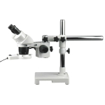 AmScope SW-3B13Y-FRL SW-3 Series Binocular Stereo Microscope 10X-15X-30X-45X Magnification on Single-Arm Boom w/ Ring Light (0)