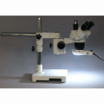 AmScope SW-3T24-FRL-MT SW-3 Series Trinocular Stereo Microscope 20X, 40X Magnification on Single Arm Boom Stand w/ Fluorescent Light and 1.3MP Camera (1)