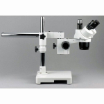 AmScope SW-3T13 SW-3 Series Trinocular Stereo Microscope 10X, 30X Magnification on Single-Arm Boom Stand (1)