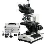 AmScope T390C-PCS-2MBI Phase-Contrast Biological Trinocular Compound Microscope 40X-2500X Magnification w/ 20W Halogen, 3D Mechanical Stage and 2MP USB 2.0 C-mount Camera (0)