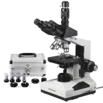 AmScope T490B-PCS-5MBI T490 Series Phase-Contrast Simul-Focal Trinocular Compound Microscope 40X-2000X Magnification with 20W Halogen, 5.3MP (0)