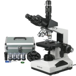 AmScope T490-PCT-2MBI T490 Series Phase-Contrast Trinocular Compound Microscope 40X-1000X Magnification with 20W Halogen, 2MP USB 2.0 Camera (0)