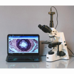 AmScope T660C-M Professional Biological Trinocular Compound Microscope 40X-2500X Magnification w/ 20W Halogen Kohler Illumination, 3D Mechanical Stage and 1.3MP USB 2.0 C-mount Camera (9)