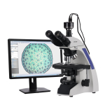 AmScope T720QA-HC2 40X-1500X Quintuple Plan Infinity Kohler Laboratory Trinocular Compound Microscope + HD Recording Camera (0)