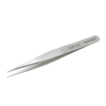 AmScope TW-037 AmScope High Precision 4 3/4 in. Straight Flat Edge Tweezers (6)