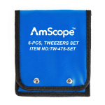 AmScope TW-475-SET AmScope High Precision Tweezers 6 Piece Set In Vinyl Pouch (4)