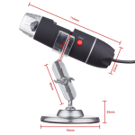 AmScope UWT500X003M UWT Series 0.3MP USB Handheld Digital Microscope 50X-500X Magnification on Simple Stand w/ LED Illumination (1)