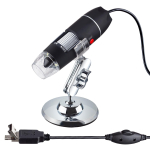 AmScope VB-B120C-SLVR Binocular Compound Microscope Value Bundle 40X-2500X Magnification w/ 3D Stage, 25-Piece Slides Set and Tweezers Plus BONUS Handheld Digital Microscope for PC/Android (1)