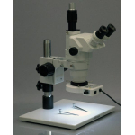 AmScope ZM-1T-80S Zoom Trinocular Stereo Microscope 6.7X-45X Magnification on Pillar Stand w/ 80-LED Ring Light (1)