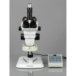 AmScope ZM-1TNW2-80AM-5M ZM-1 Series Zoom Trinocular Stereo Microscope 3.35X-225X Magnification on Pillar Stand w/ 80-LED Light + 5MP Digital Camera (1)