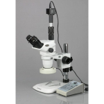 AmScope ZM-1TNW2-80AM-5M ZM-1 Series Zoom Trinocular Stereo Microscope 3.35X-225X Magnification on Pillar Stand w/ 80-LED Light + 5MP Digital Camera (3)