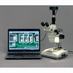 AmScope ZM-2TZ Ultimate Zoom Trinocular Microscope 3.35X-90X Magnification on Pillar Stand w/ Two Lights (5)